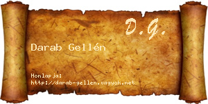 Darab Gellén névjegykártya
